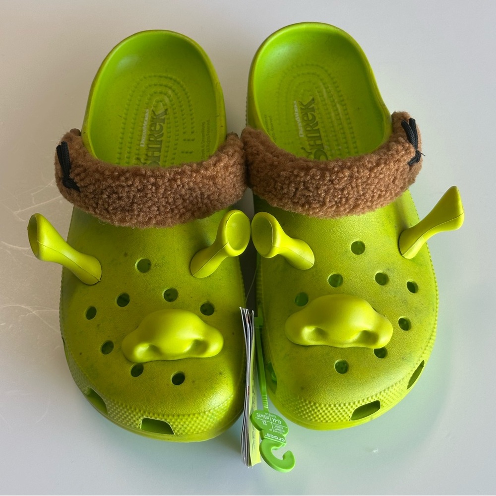 Crocs x Shrek Men's 10 Woman's 12 Brand New Limited Edition Lime Green
